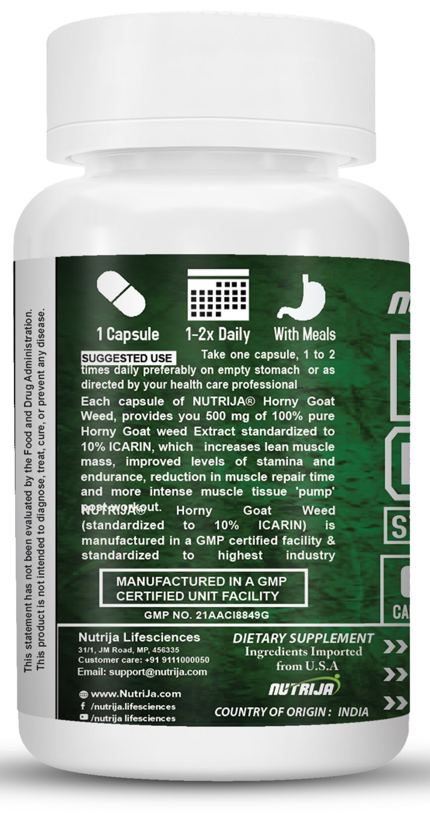 Buy Horny Goat Weed Extract Capsules In India Nutrija Supplement Store
