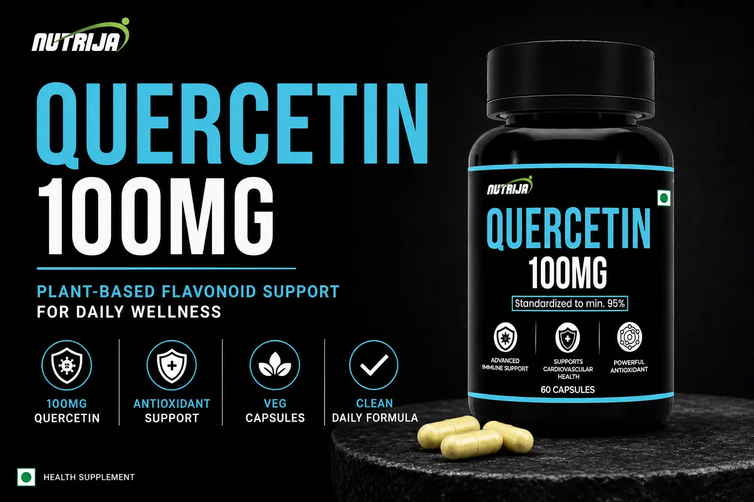 quercetin 100mg front