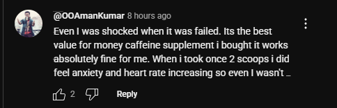 YouTube Overdose Comment