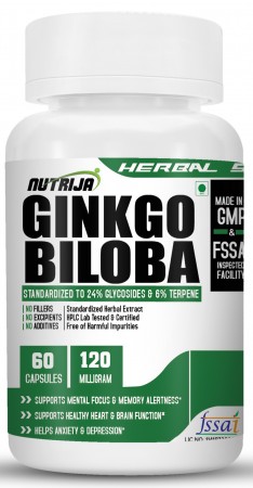 Buy Ginkgo Biloba 120mg Capsules Supplement in India