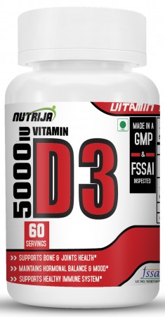 Buy Vitamin D3 5000 IU Capsules Supplement in India