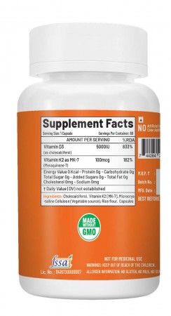 Buy Vitamin D3 K2 5000iu Supplements | Supports stronger Immunity