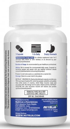 Creatine HCL 750 MG Dosage How to Use