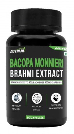 Buy Brahmi - Bacopa Monnieri Extract 500mg Capsules with 40% Bacosides 