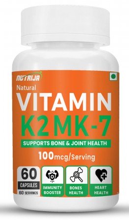 Buy Vitamin K2 MK7 Menaquinone 100mcg Capsules 
