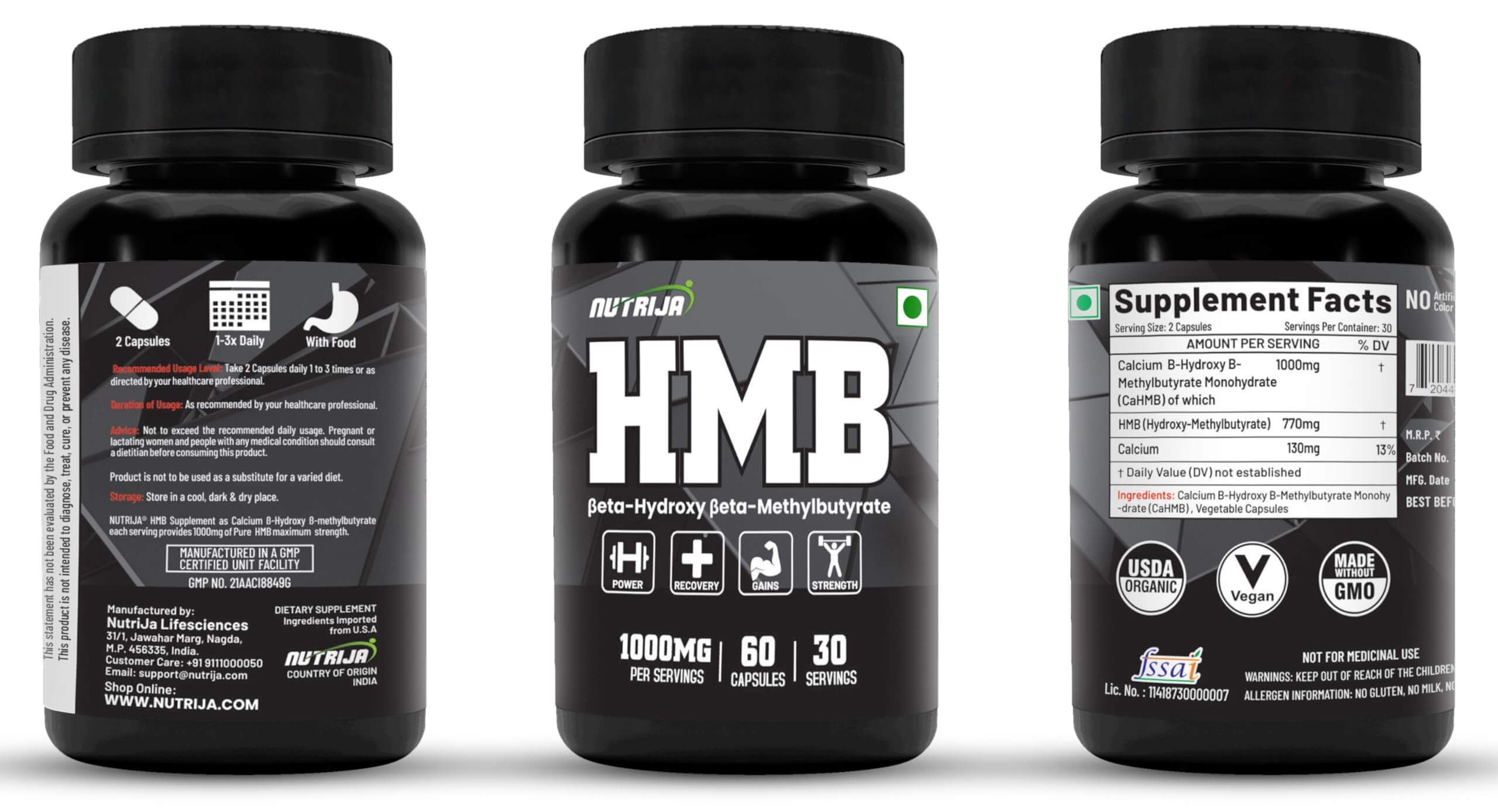Buy HMB (Beta-Hydroxy Beta-Methylbutyrate) |100% Pure HMB 1000mg ...