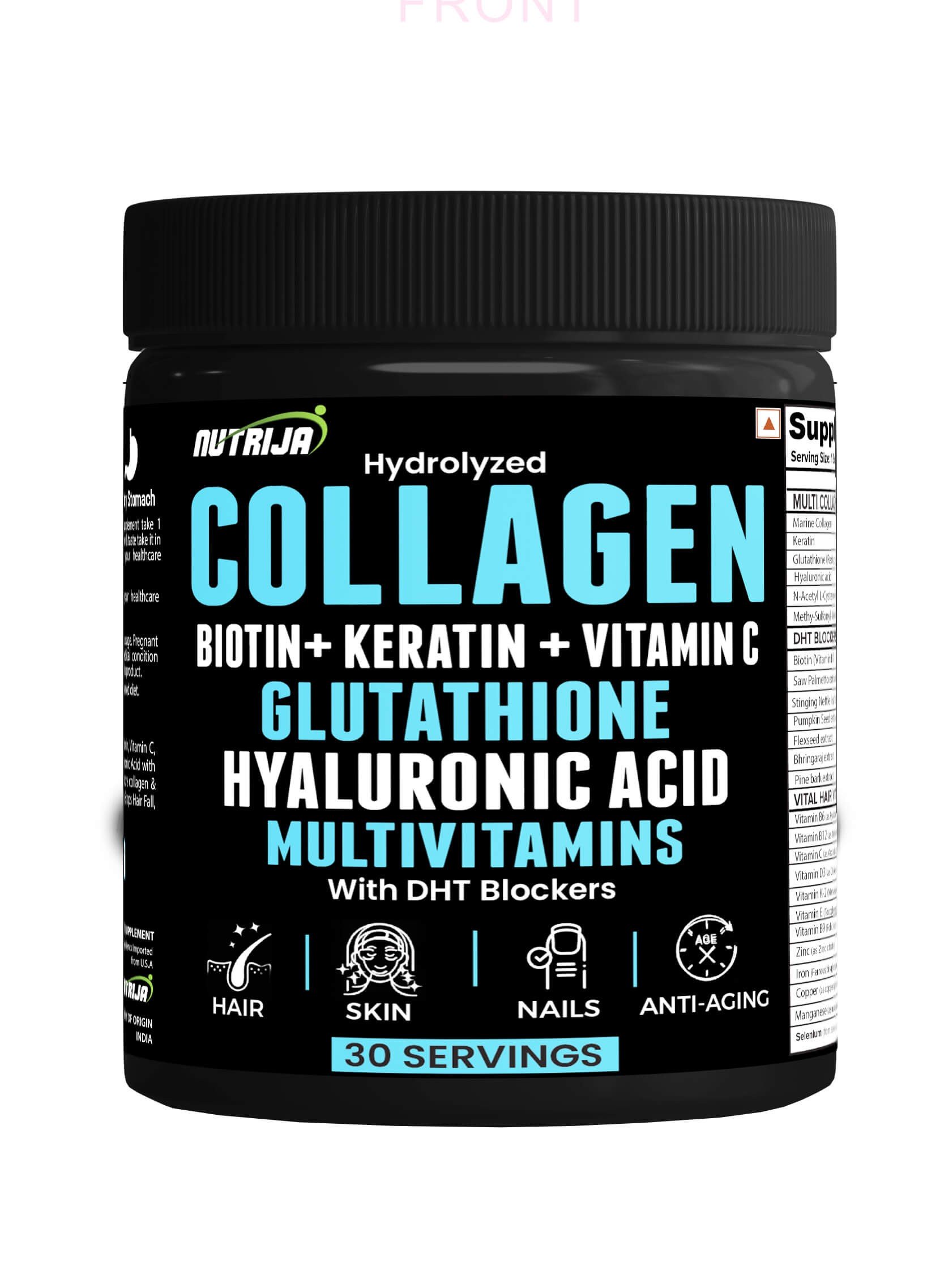 Collagen + Hyaluronic Acid + Coenzyme Q10 + Vitamins A, C, D