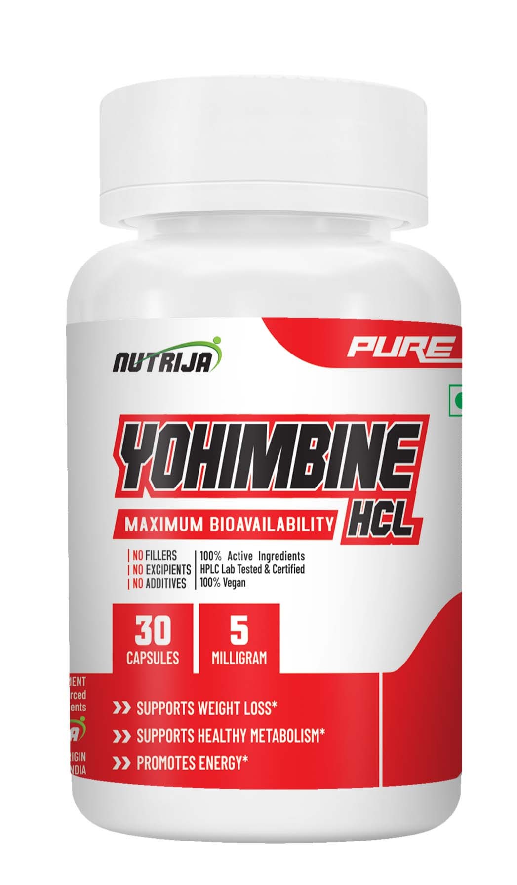 Buy Yohimbine HCl Capsules in India NutriJa™ Supplement Store