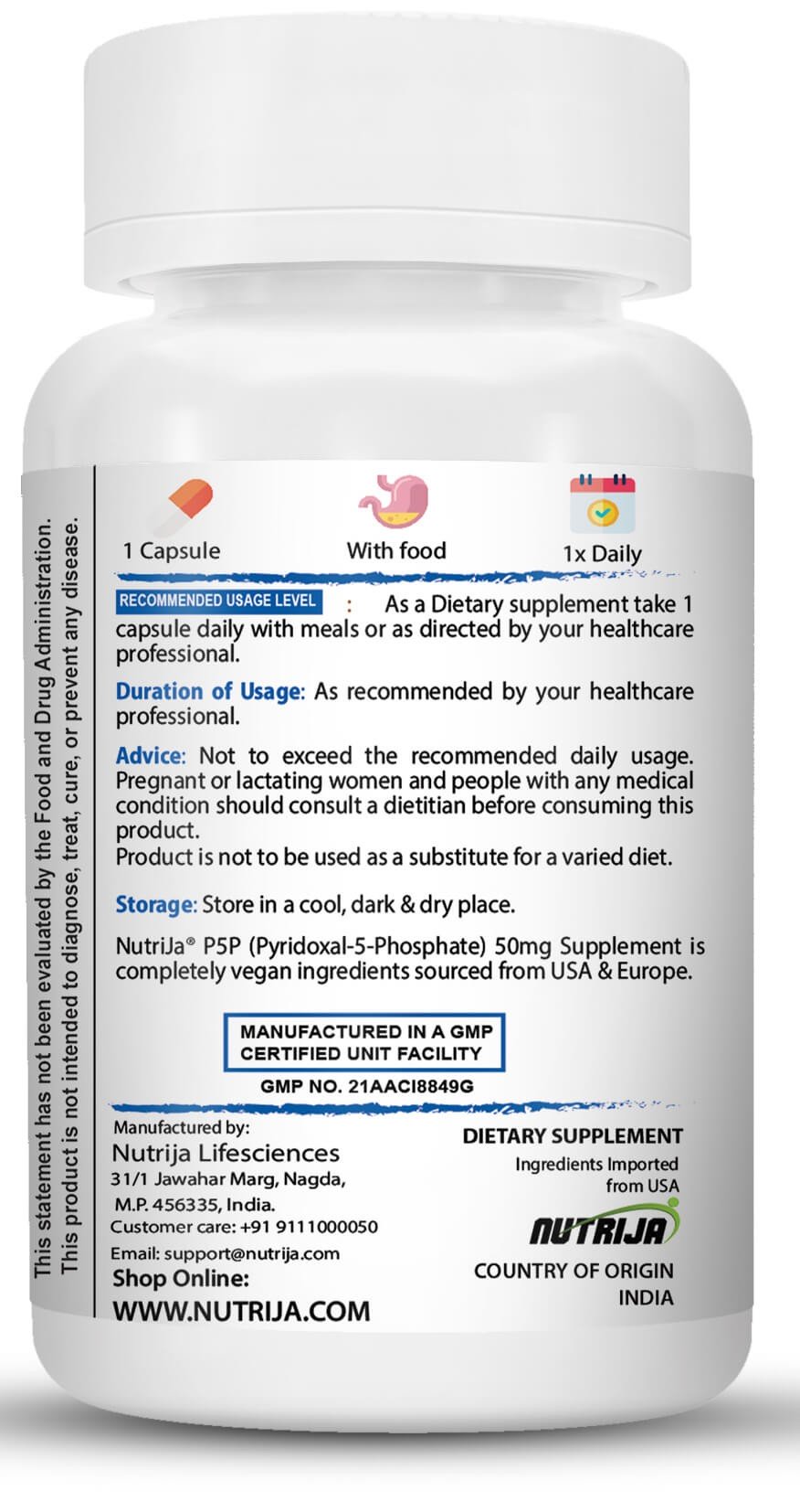 Buy P5P (Pyridoxal-5-Phosphate) 50mg – Highest Bioactive form of ...