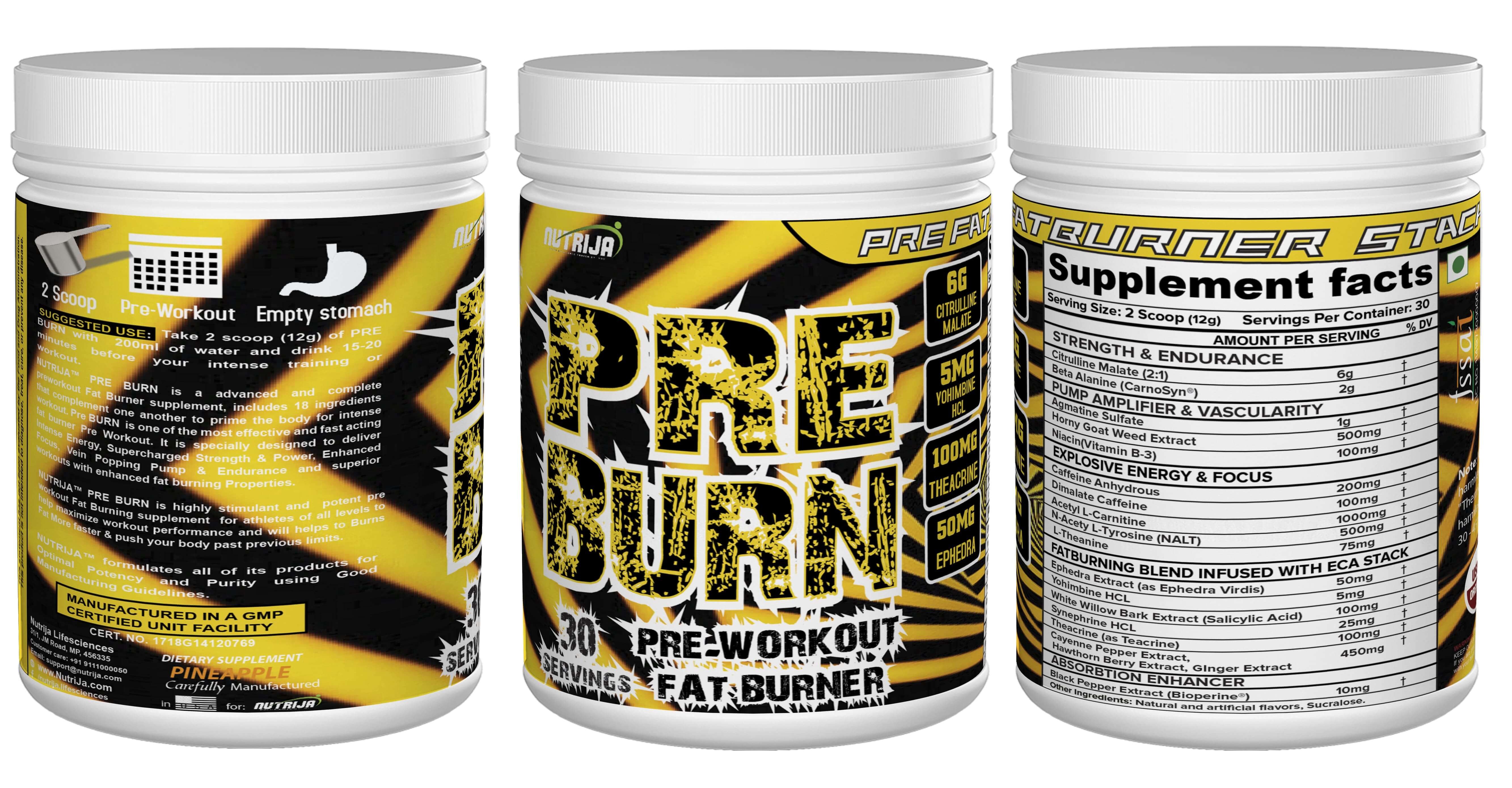 6 Day Pre Workout Plus Fat Burner for Fat Body