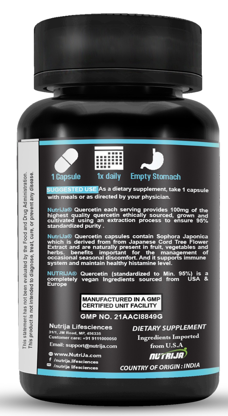 Buy Quercetin 100mg Capsules Supplement | Natural Bioflavonoid ...