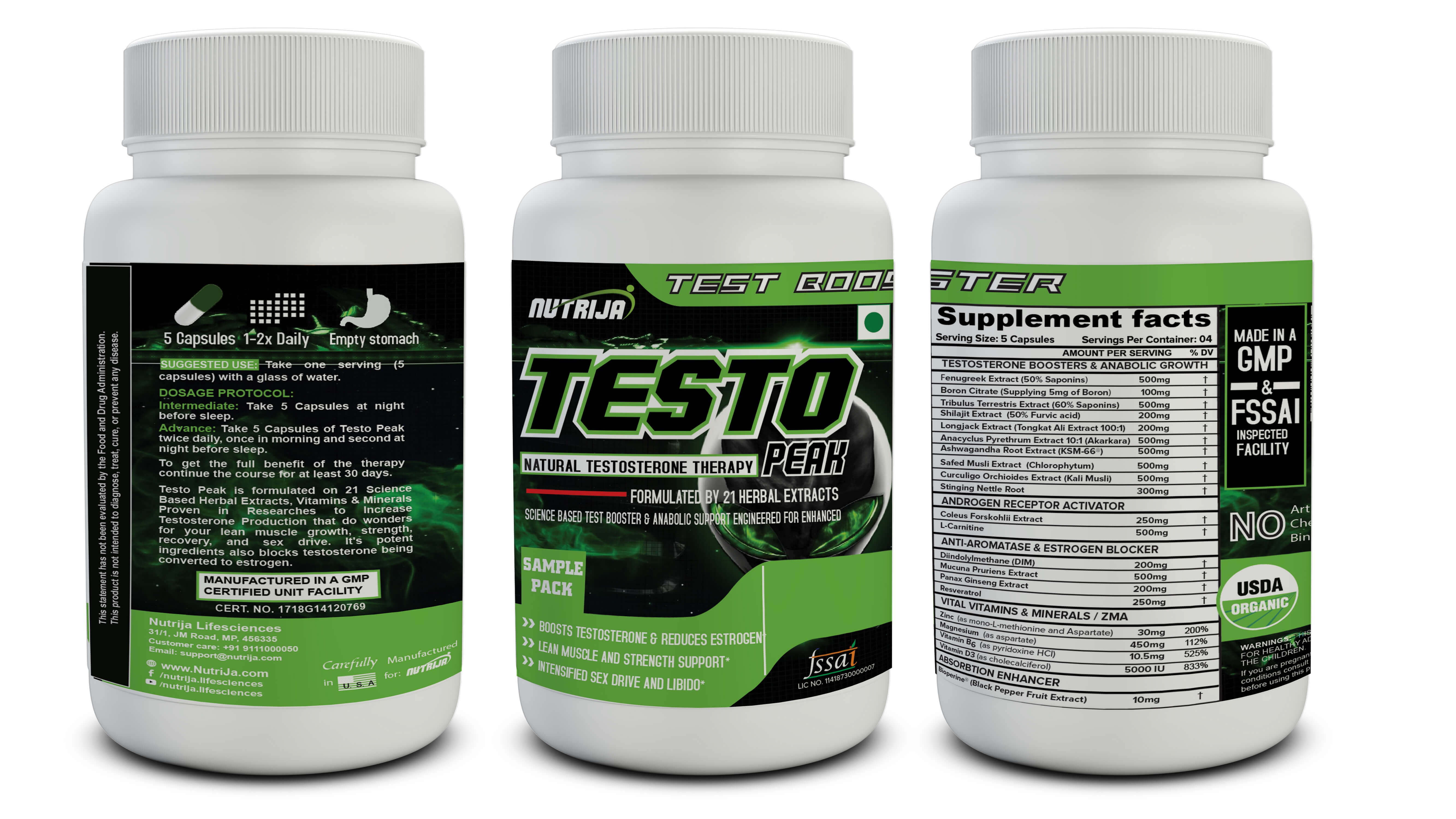 Testo Peak™ Testosterone Booster Supplement | NutriJa™ Supplement Store