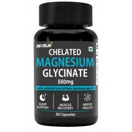 Chelated Magnesium Glycinate 550mg Supplement