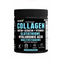 Hydrolyzed Marine Collagen with Biotin, Vitamin C, Zinc, Keratin, Glutathione, Hyaluronic Acid, DHT Blocker & Multivitamins.