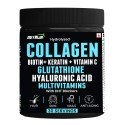 Hydrolyzed Marine Collagen with Biotin, Vitamin C, Zinc, Keratin, Glutathione, Hyaluronic Acid, DHT Blocker & Multivitamins.