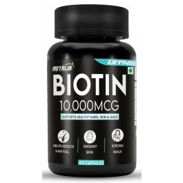 Buy BIOTIN 10,000mcg Capsules | Promotes hair health & growth | Healthy Skin & Nails 