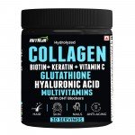 Hydrolyzed Marine Collagen with Biotin, Vitamin C, Zinc, Keratin, Glutathione, Hyaluronic Acid, DHT Blocker & Multivitamins.