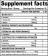 Intra peak Intra workout Suplement Facts
